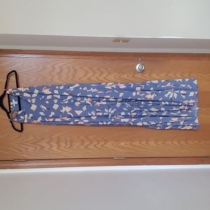 Abstract Floral Tiered Peasant Maxi Dress